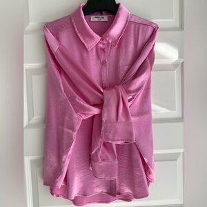 NWOT Double Zero women’s Pink Blouse.